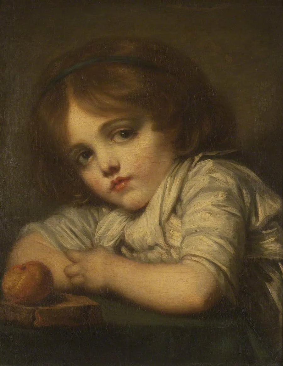 Dziecko z jabłkiem - Jean-Baptiste Greuze