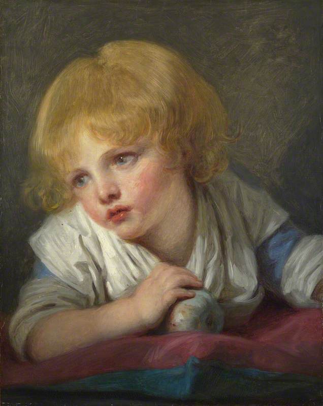 Dziecko z jabłkiem - Jean-Baptiste Greuze