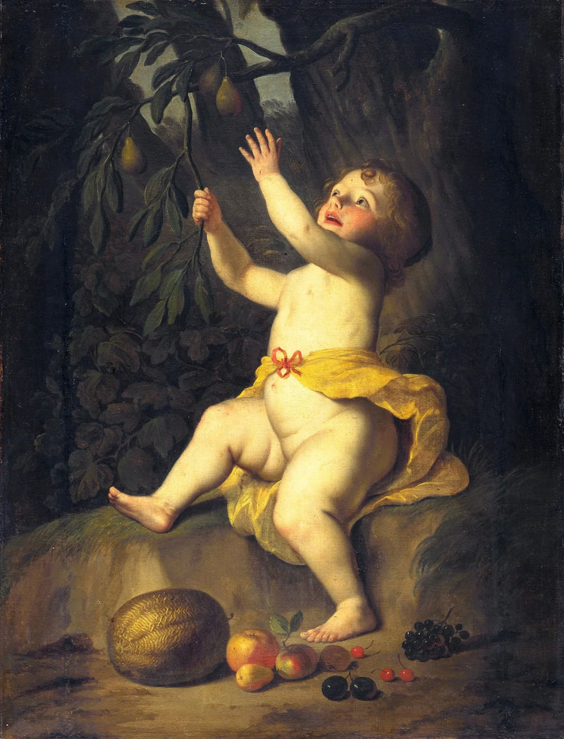 Dziecko zbierające owoce - Gerrit van Honthorst