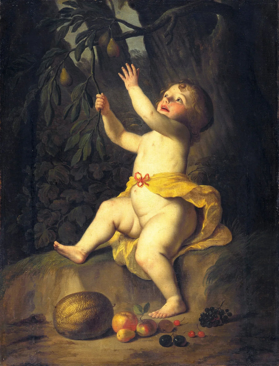 Dziecko zbierające owoce - Gerrit van Honthorst