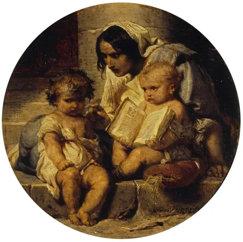Dziecko uczące się czytać - Paul Delaroche