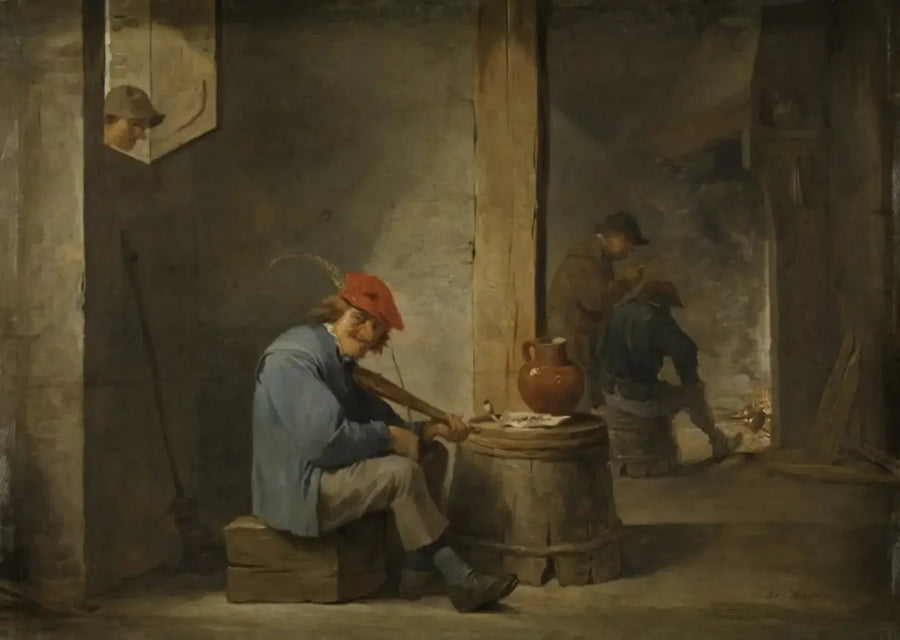 Rolnik gra na muzyce - David Teniers Młodszy