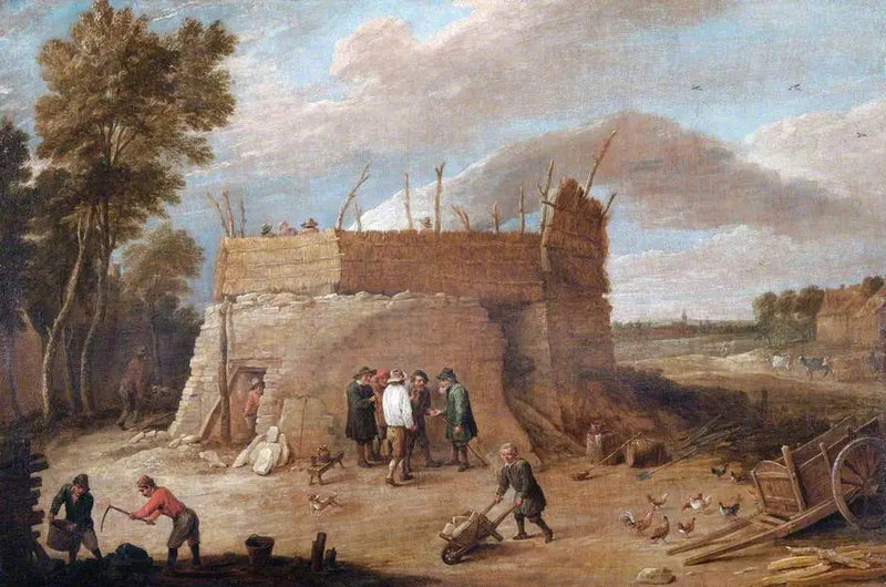 Piec wapienny z postaciami - David Teniers młodszy