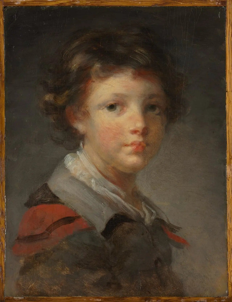 Chłopiec w czerwonym ocieplanym płaszczu - Jean-Honoré Fragonard