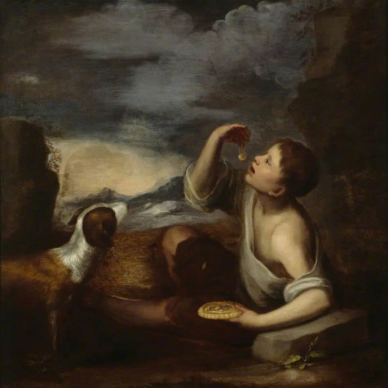 Hiszpański chłopak z psem - Bartolomé Esteban Murillo