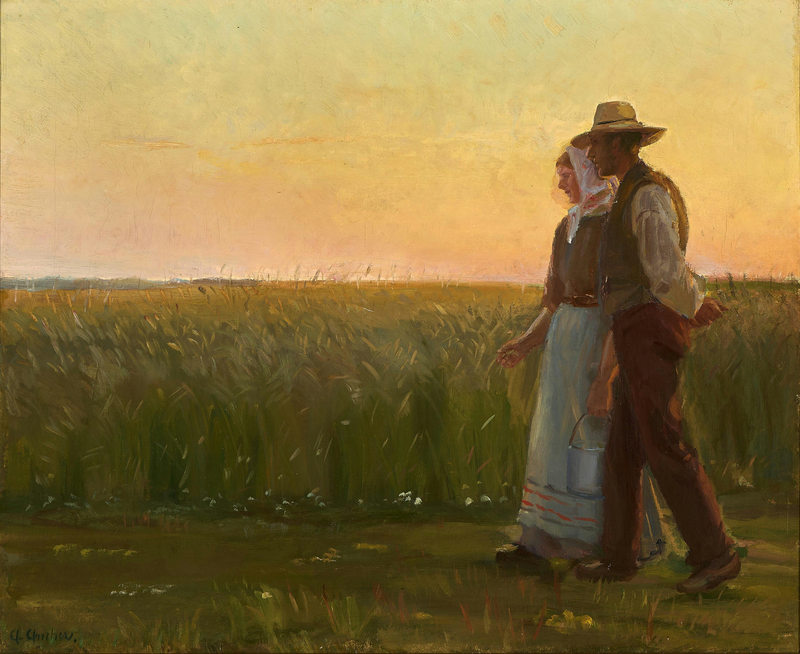 Chłopiec i dziewczynka. - Anna Ancher