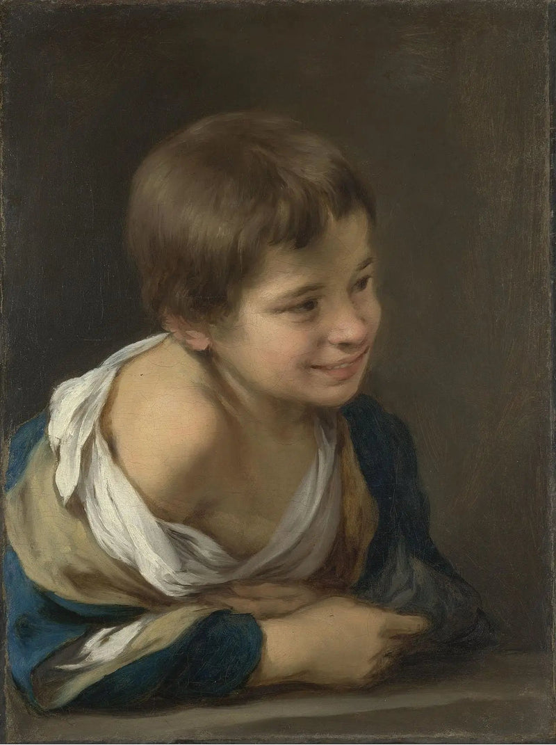 Chłopiec wieśniak oparty o parapet okna - Bartolomé Esteban Murillo