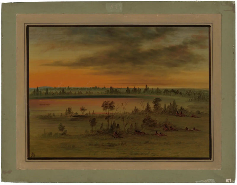 Grupa wojowników Sioux - George Catlin