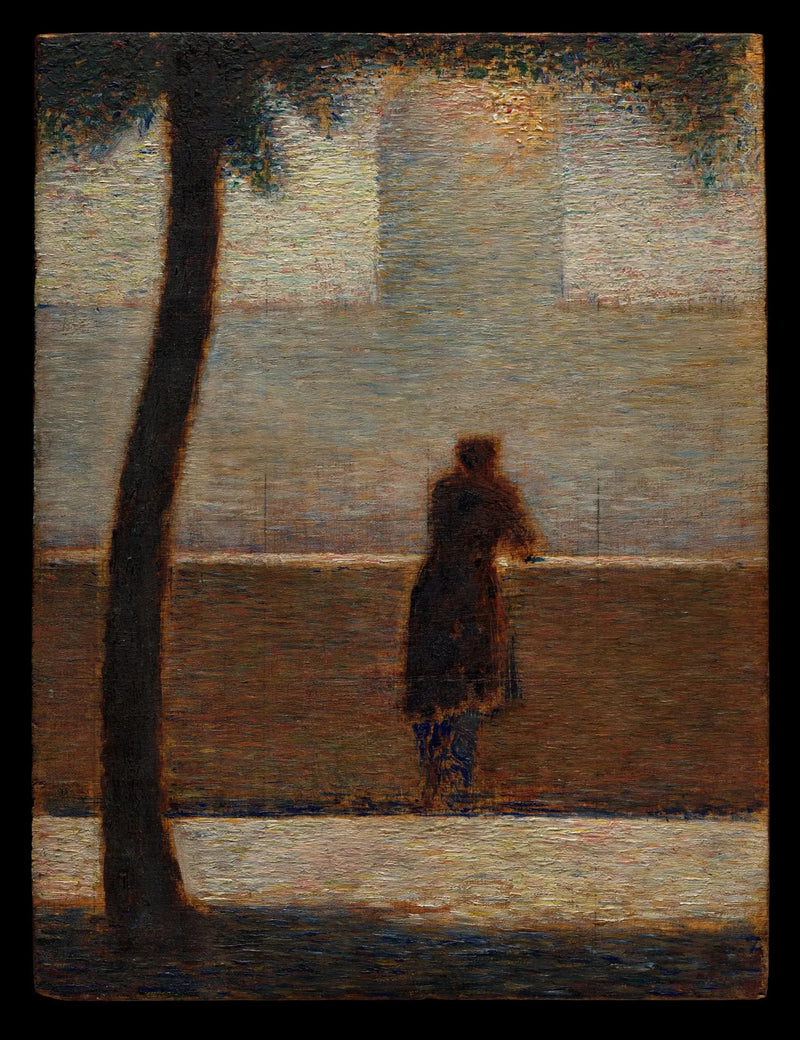 Mężczyzna oparty o balustradę - Georges Seurat