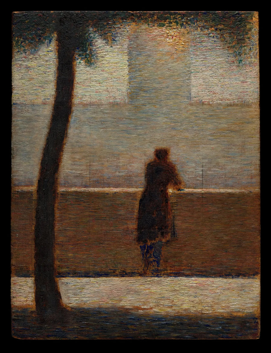 Mężczyzna oparty o balustradę - Georges Seurat