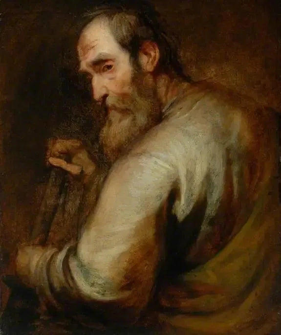 Mężczyzna oparty o motykę - Antoine van Dyck