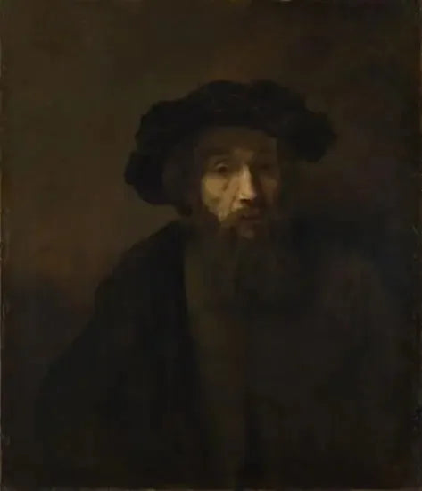 Mężczyzna z brodą w czapce - Rembrandt