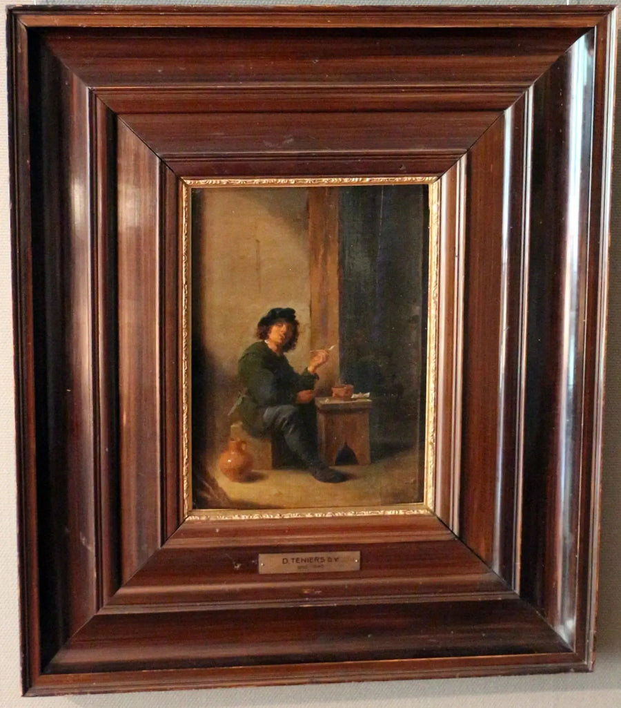 Mężczyzna palący fajkę - David Teniers Młodszy