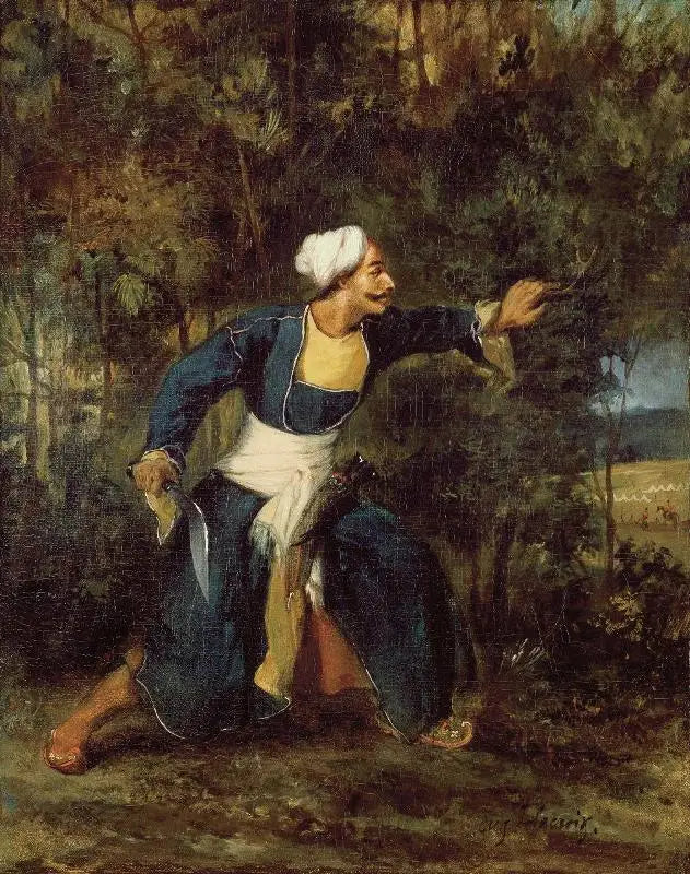 Uzbrojony Indianin z Gourka-kree - Eugène Delacroix