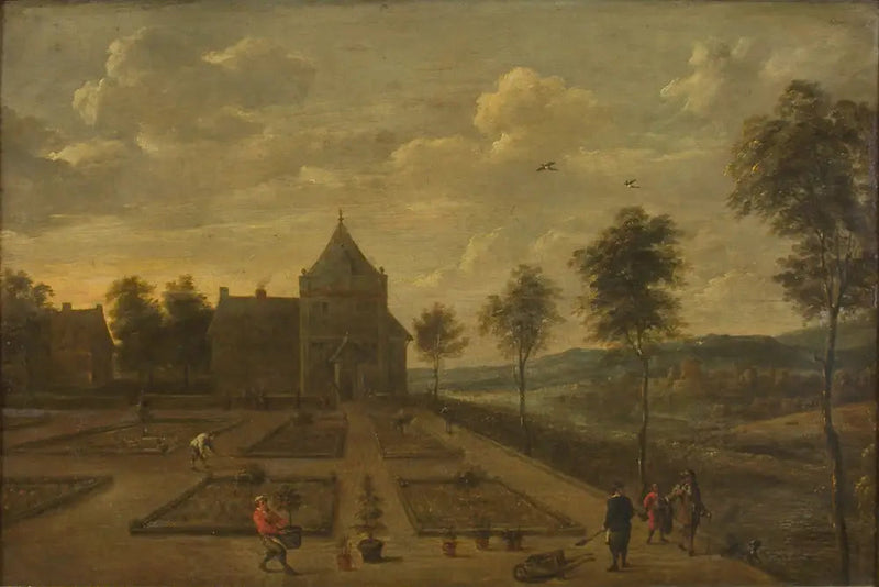 Ogród przed domem wiejskim - David Teniers Młodszy