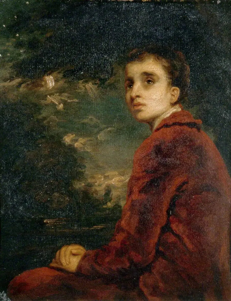 Młody kontemplujący (prawdopodobnie syn artysty Mather Brown) - Joshua Reynolds