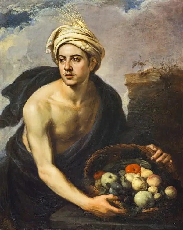 Młody mężczyzna z koszem owoców (personifikacja „lato”) - Bartolomé Esteban Murillo