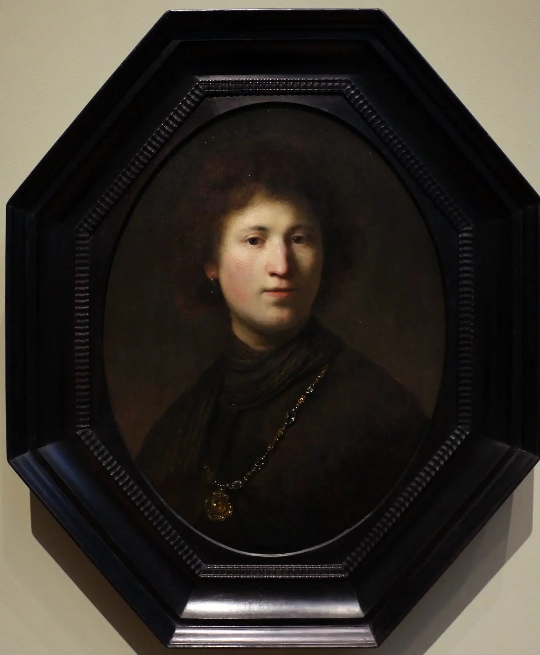 Un jeune homme avec une chaîne - Rembrandt image 2 copie de tableau peinte à la main