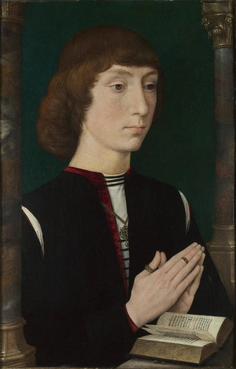 Młody mężczyzna w modlitwie - Hans Memling
