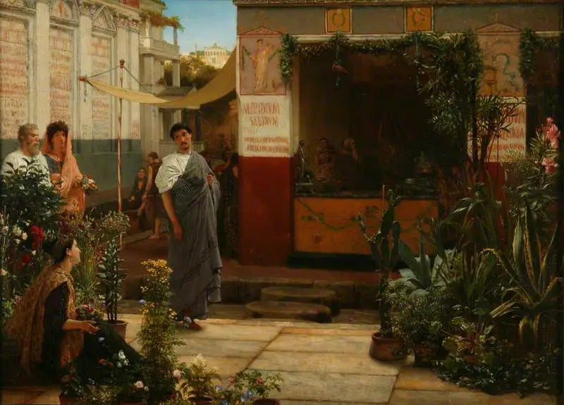 Rzymski targ kwiatowy - Lawrence Alma-Tadema