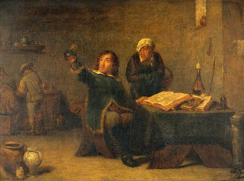 Lekarz badający fiolkę z moczem - David Teniers Młodszy