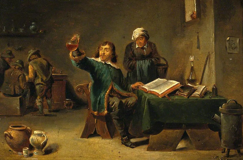 Lekarz badający fiolkę z moczem - David Teniers Młodszy