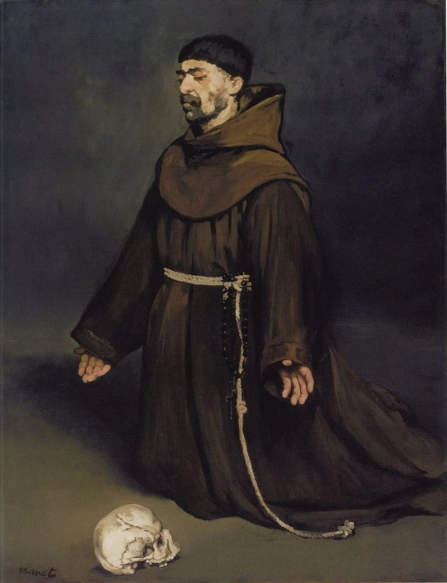 Mnich na modlitwie - Édouard Manet