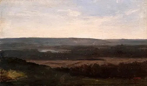 Pejzaż z odległymi górami - Jean-Baptiste Camille Corot