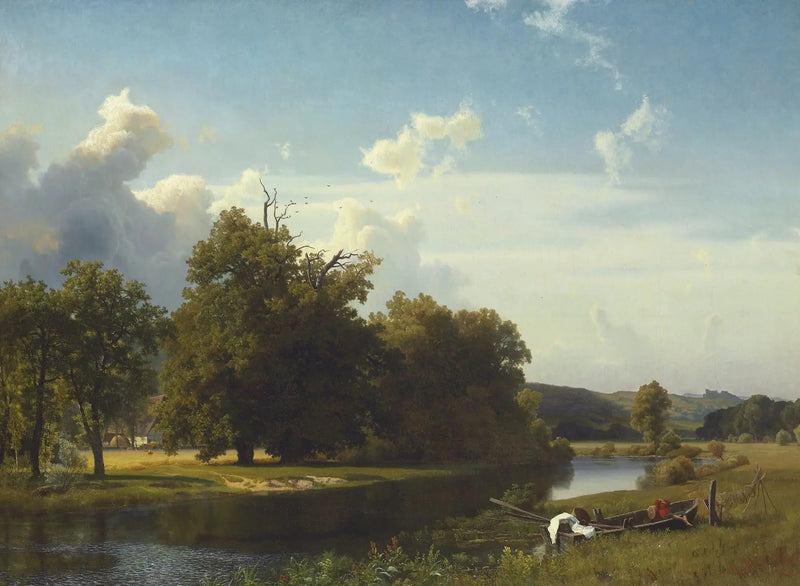 Pejzaż rzeczny, Westfalia - Albert Bierstadt