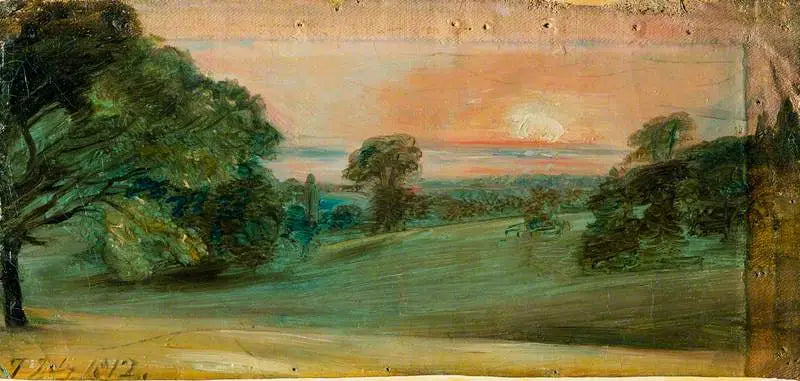 Pejzaż w pobliżu East Bergholt, wieczorem - John Constable
