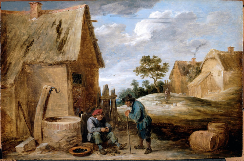 Chłop w jedzeniu małż - David Teniers Młodszy