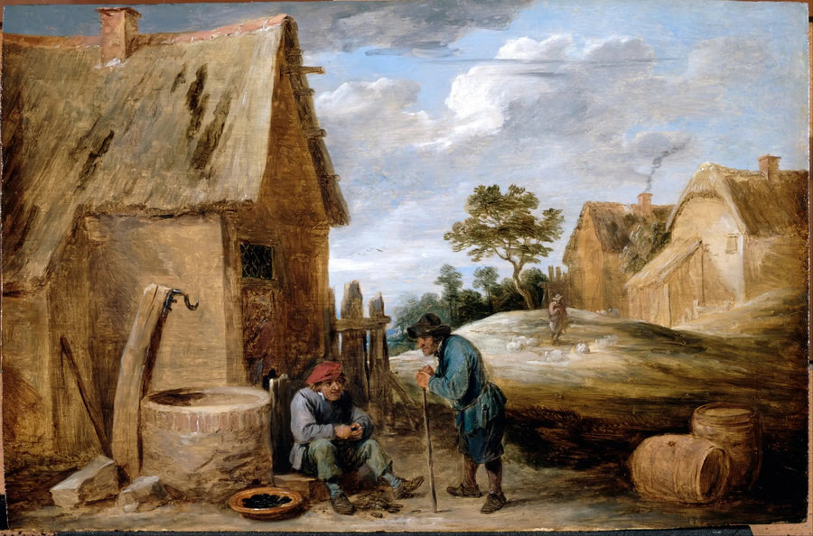 Chłop w jedzeniu małż - David Teniers Młodszy