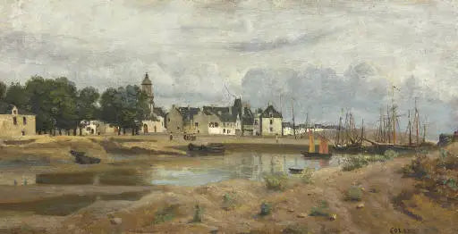 Port morski w Bretanii - Jean-Baptiste Camille Corot