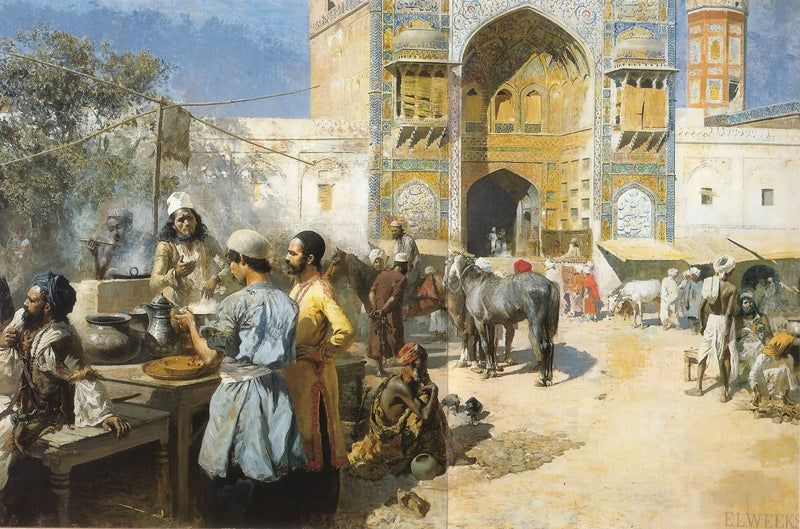 Restauracja na świeżym powietrzu, Lahore - Edwin Lord Weeks