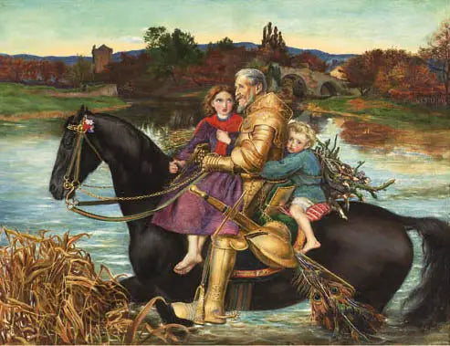 Sen z przeszłości: Sir Isumbras au Ford - John Everett Millais