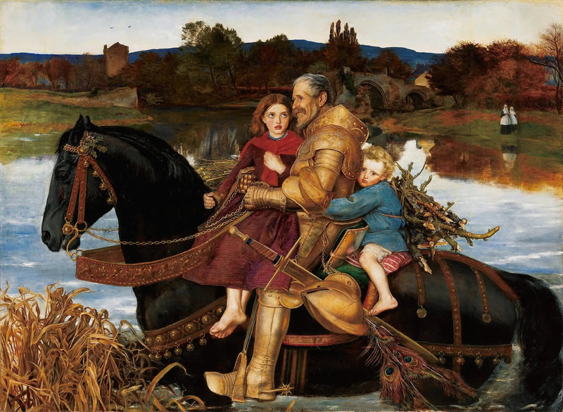 Sen z przeszłości: Sir Isumbras przy Fordzie - John Everett Millais