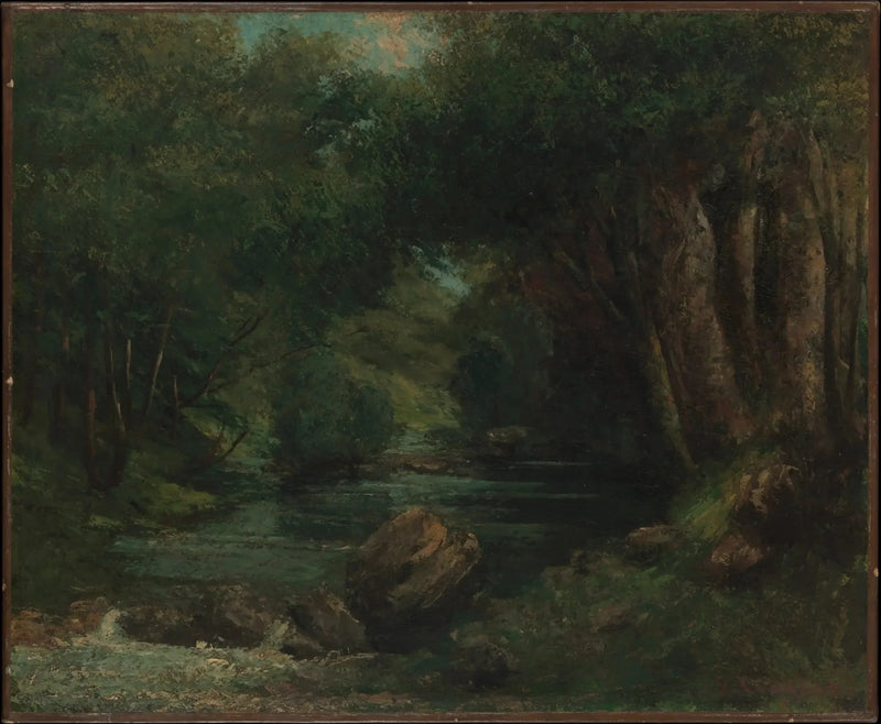 Potok w lesie - Gustave Courbet