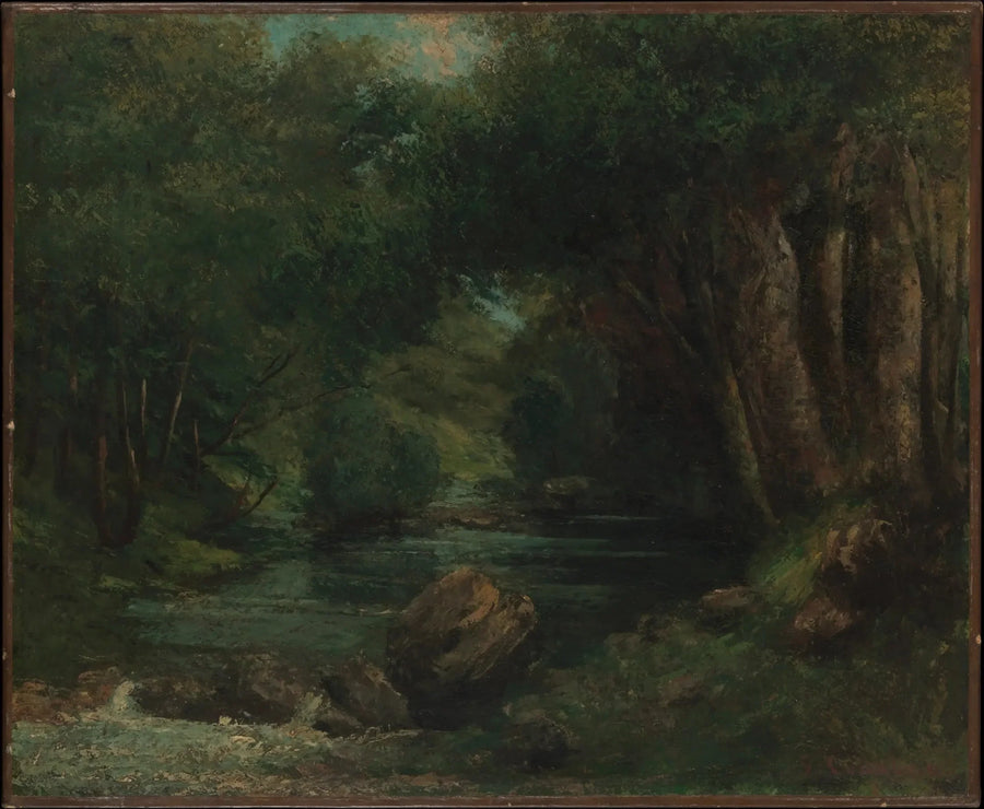 Potok w lesie - Gustave Courbet