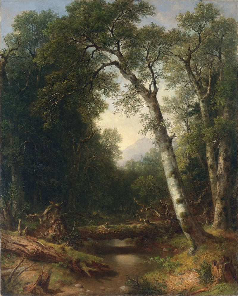 Strumień w lesie - Asher Brown Durand