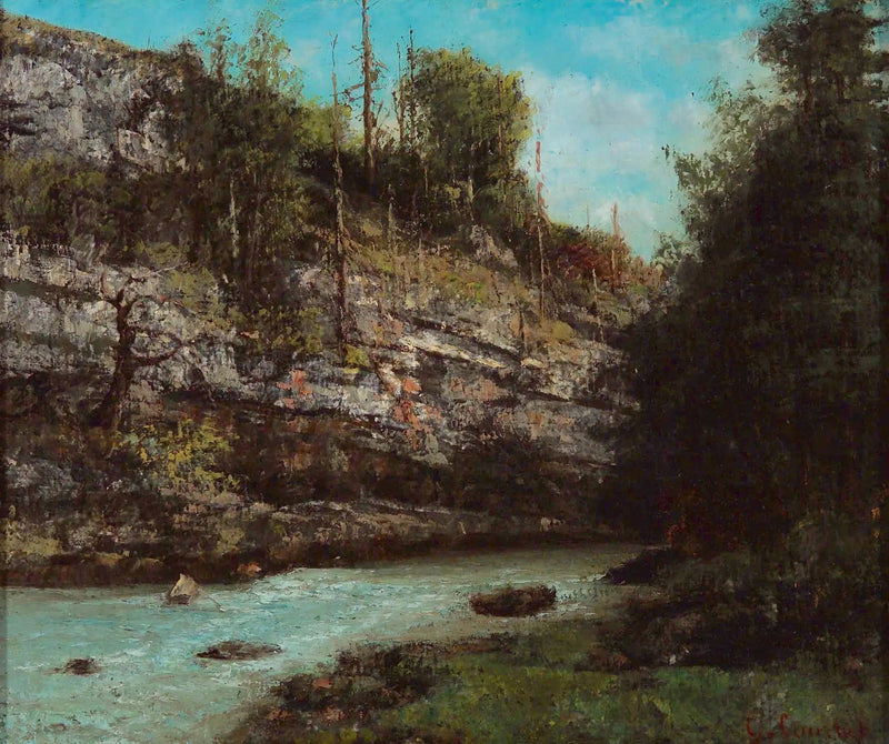 Górski strumień - Gustave Courbet