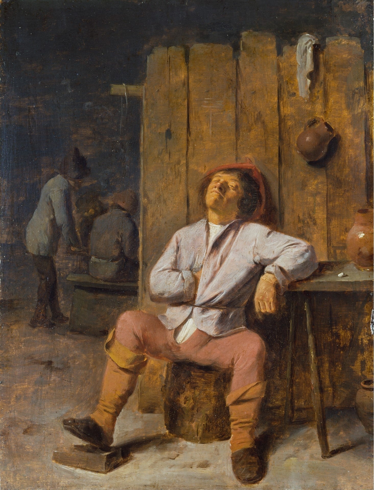 Un rustre endormi - Adriaen Brouwer