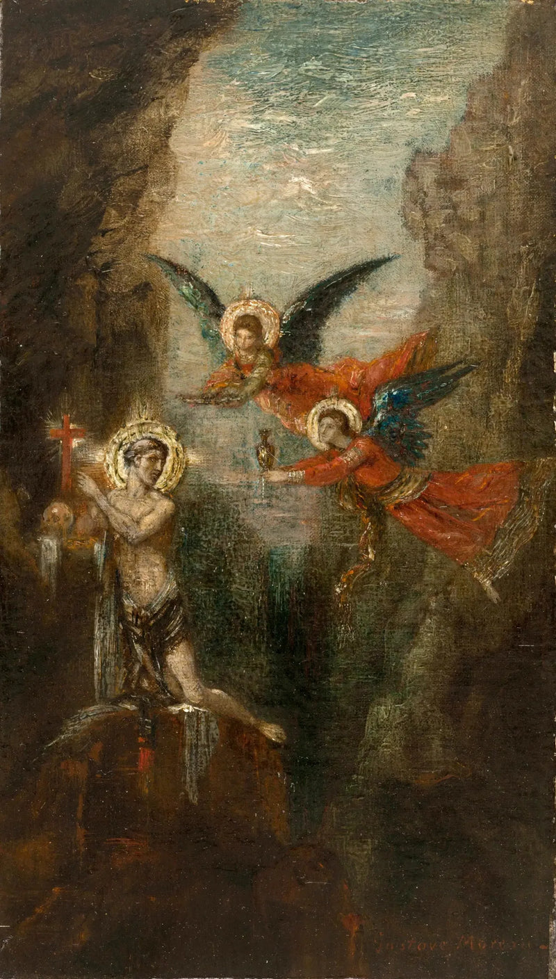Święty na pustyni - Gustave Moreau