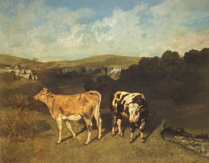 Byk i jałówka - Gustave Courbet