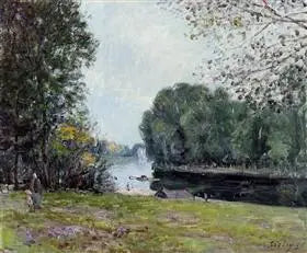 Zakręt Loingu - Lato - Alfred Sisley