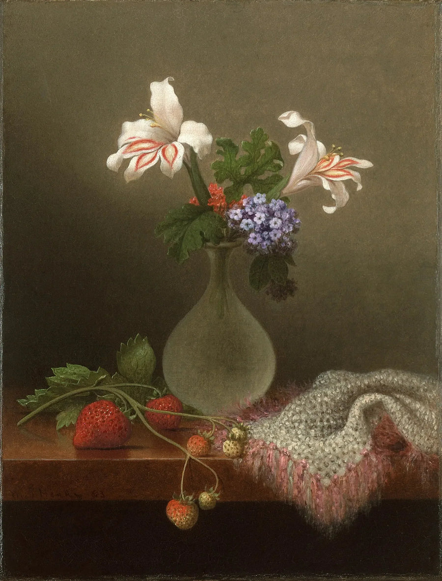 Wazon z liliami zboża i heliotropem - Martin Johnson Heade