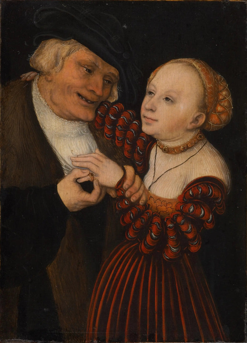 Stary mężczyzna z dziewczynką / Niezgodna para - Lucas Cranach Starszy