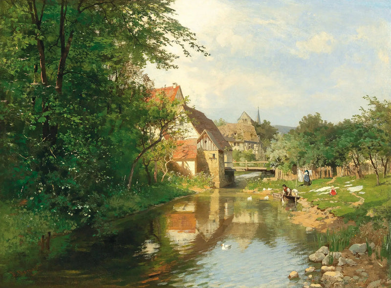Wioska nad brzegiem rzeki - Hugo Darnaut