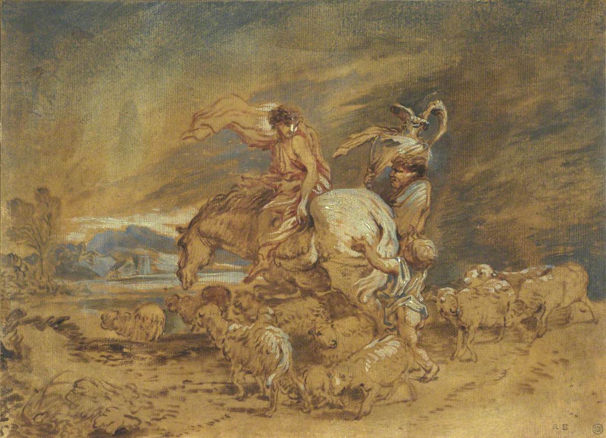Un voyage patriarcal - Giovanni Benedetto Castiglione image 1 copie de tableau peinte à la main