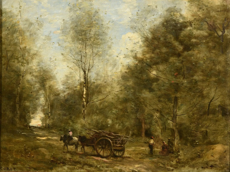 Aleja w lesie Wagnonville - Jean-Baptiste Camille Corot