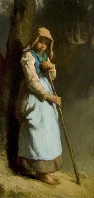 Ławka z oparciem - Jean-François Millet